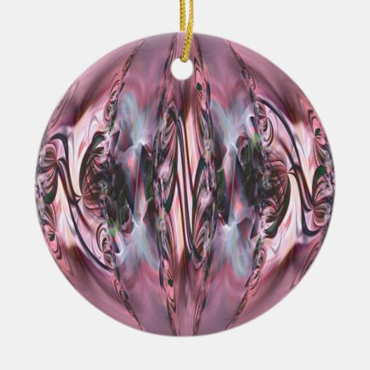 Stilisierter Flitter Keramik Ornament (Vorne)
