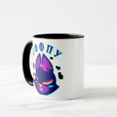 stilisierter Fuchs-Katze-Hybrid Tasse (Vorderseite Links)