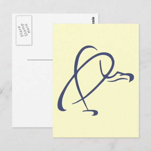 Stilisierter Geier Postkarte (Vorne/Hinten)