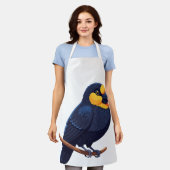 Stilisierter Gelbgesichtvogel Schürze (Getragen)