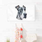 Stilisierter Großer Dane Head Banner (Insitu)