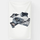 Stilisierter Großer Dane Head Banner (Vertikal)