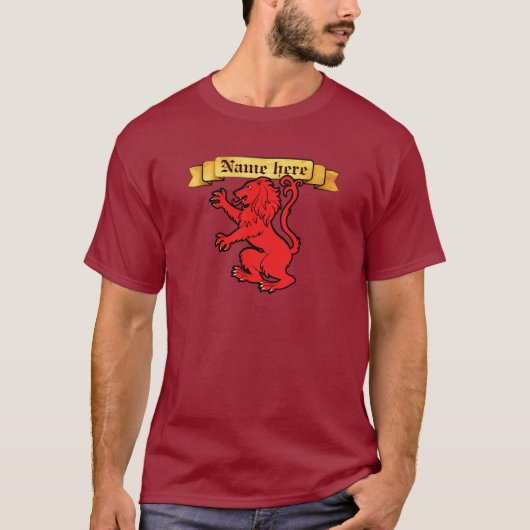 Stilisierter heraldischer Löwe T-Shirt (Vorderseite)