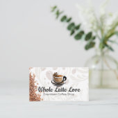 Stilisierter Java-Cup | Kaffeebohnen Visitenkarte (Stehend Vorderseite)