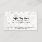 Stilisierter Java-Cup | Kaffeebohnen Visitenkarte (Rückseite)