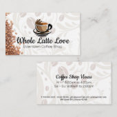 Stilisierter Java-Cup | Kaffeebohnen Visitenkarte (Vorne/Hinten)