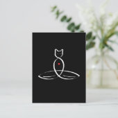 Stilisierter Katzenvermittler Postkarte (Stehend Vorderseite)