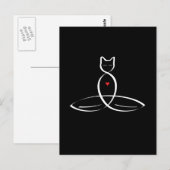 Stilisierter Katzenvermittler Postkarte (Vorne/Hinten)