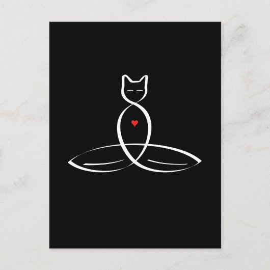 Stilisierter Katzenvermittler Postkarte (Vorderseite)