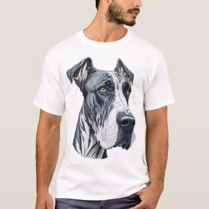 Stilisierter Kopf einer Dänischen Dogge T-Shirt