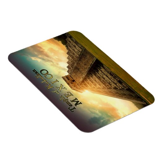 Stilisierter Kukulkan-Mexiko-Tempel Magnet (Rechte Seite)