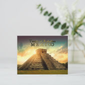 Stilisierter Kukulkan-Mexiko-Tempel Postkarte (Stehend Vorderseite)