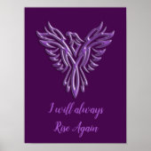 Stilisierter Lila Phönix, werde ich immer wieder a Poster (Vorne)