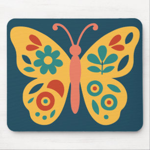 Stilisierter, naturinspirierter Schmetterling mit Mousepad