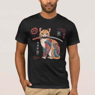 Stilisierter Orange Tabby Cat T - Shirt mit Intric