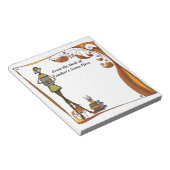 Stilisierter Retro-Lehrer vom Schreibtisch des Nam Notizblock (angewinkelt)