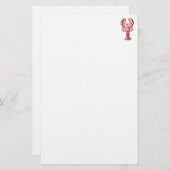 Stilisierter roter Hummer Briefpapier (Vorne/Hinten)