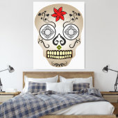Stilisierter Schädel Leinwanddruck (Insitu (Schlafzimmer))