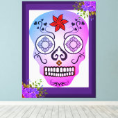 Stilisierter Schädel Leinwanddruck (Insitu (Holzboden))