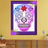 Stilisierter Schädel Leinwanddruck (Insitu (Wohnzimmer))