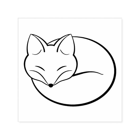Stilisierter Schlaffuchs Permastempel (Design)