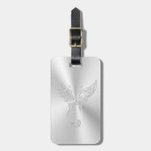 Stilisierter Schmetterling Runder Schwanz, Embosse Gepäckanhänger (Vorderseite vertikal)