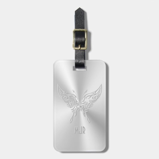 Stilisierter Schmetterling Runder Schwanz, Embosse Gepäckanhänger (Vorderseite vertikal)