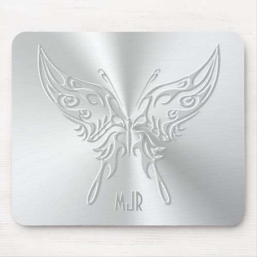 Stilisierter Schmetterling Runder Schwanz, Embosse Mousepad (Vorne)