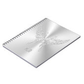 Stilisierter Schmetterling Runder Schwanz, Embosse Notizblock (Linke Seite)