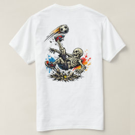 Stilisierter Skelett-Fahrrad-Kick-Soccer-Becher |  T-Shirt