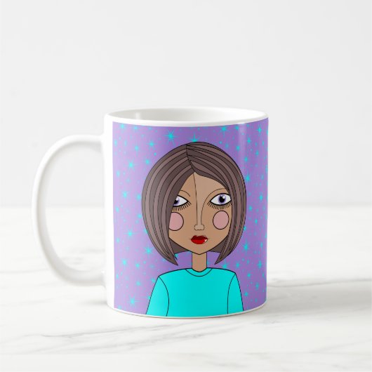 Stilisierter Tasse Pretty Face (Links)