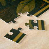 Stilisierter Tiger in Ziersonnenrahmen Puzzle (Seite)