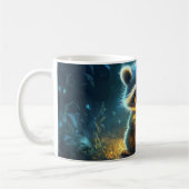 stilisierter und süßer Waschbär Kaffeetasse (Links)