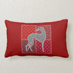 Stilisierter Windhund „Patchwork " Lendenkissen
