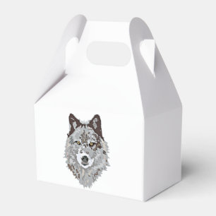 Stilisierter Wolf-Kopf Geschenkschachtel