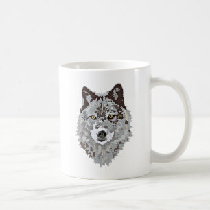 Stilisierter Wolf-Kopf Kaffeetasse