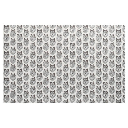 Stilisierter Wolf-Kopf Stoff (Yard (91,4 cm))