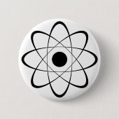 Stilisiertes Atom-Symbol Button (Vorderseite)
