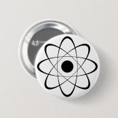 Stilisiertes Atom-Symbol Button (Vorne & Hinten)