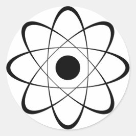 Stilisiertes Atom-Symbol Runder Aufkleber