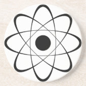 Stilisiertes Atom-Symbol Sandstein Untersetzer (Vorne)