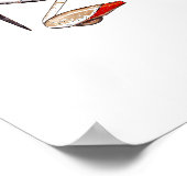Stilisiertes Cirrus SR22-Flugzeug mit Fettdruck Poster (Ecke)