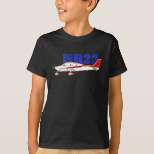 Stilisiertes Cirrus SR22-Flugzeug mit Fettdruck T-Shirt