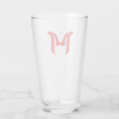 Stilisiertes fettes geometrisches rotes Buchstabe  Glas (Rückseite)
