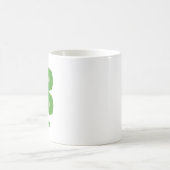 Stilisiertes Glückskleeblatt mit vier Blättern Kaffeetasse (Mittel)