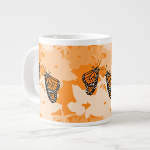 Stilisiertes, helles, fressendes Monarchfalter-Paa Jumbo-Tasse