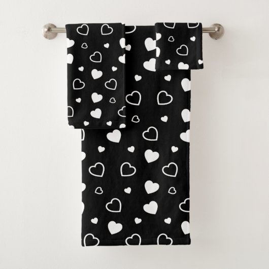 Stilisiertes Herzen Muster 5 Badhandtuch Set (Insitu)