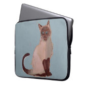 Stilisiertes Katzenposter Laptopschutzhülle (Vorderseite Links)