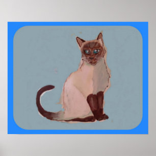 Stilisiertes Katzenposter Poster