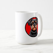 Stilisiertes Portrait eines Schwarzen Terrier Kaffeetasse (VorderseiteRechts)
